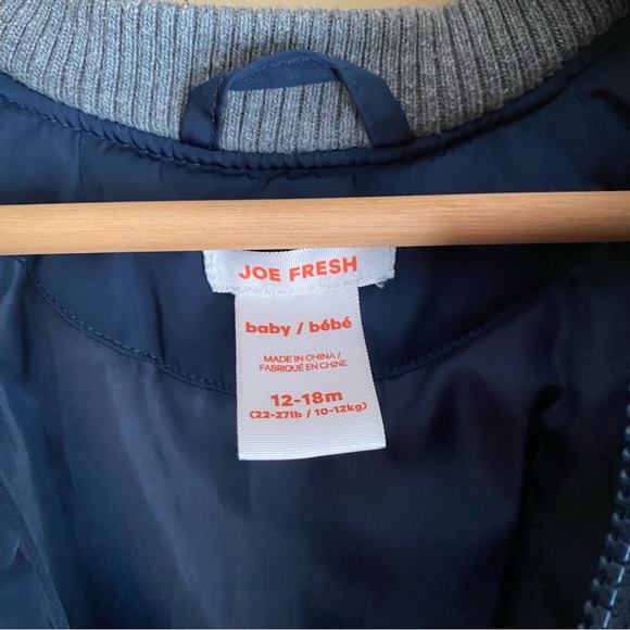 Joe Fresh 12-18M Baby Bomber or Varsity Jacket - Picture 4 of 5